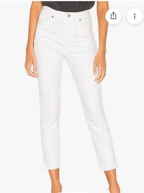 Citizens of Humanity C of H Olivia High Rise Slim Ankle White Jeans Size 29